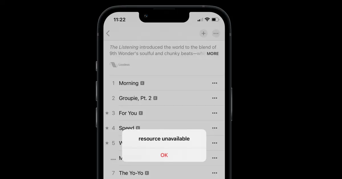How to Fix Apple Music Resource Unavailable After iOS 16.2