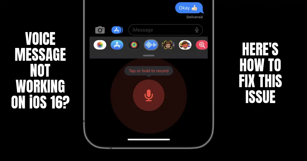 Voice Message on iOS 16 Not Working