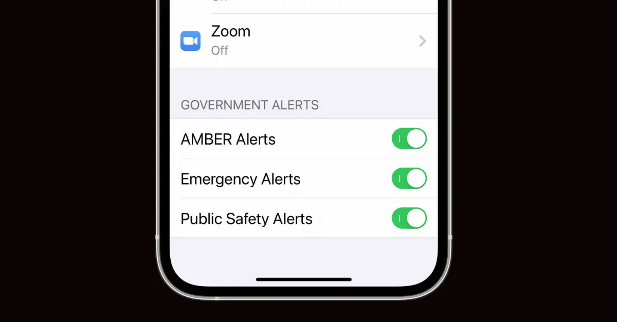 ios turn off emergency alerts