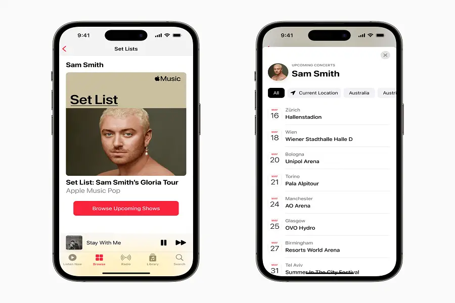 Set Lists on Apple Music