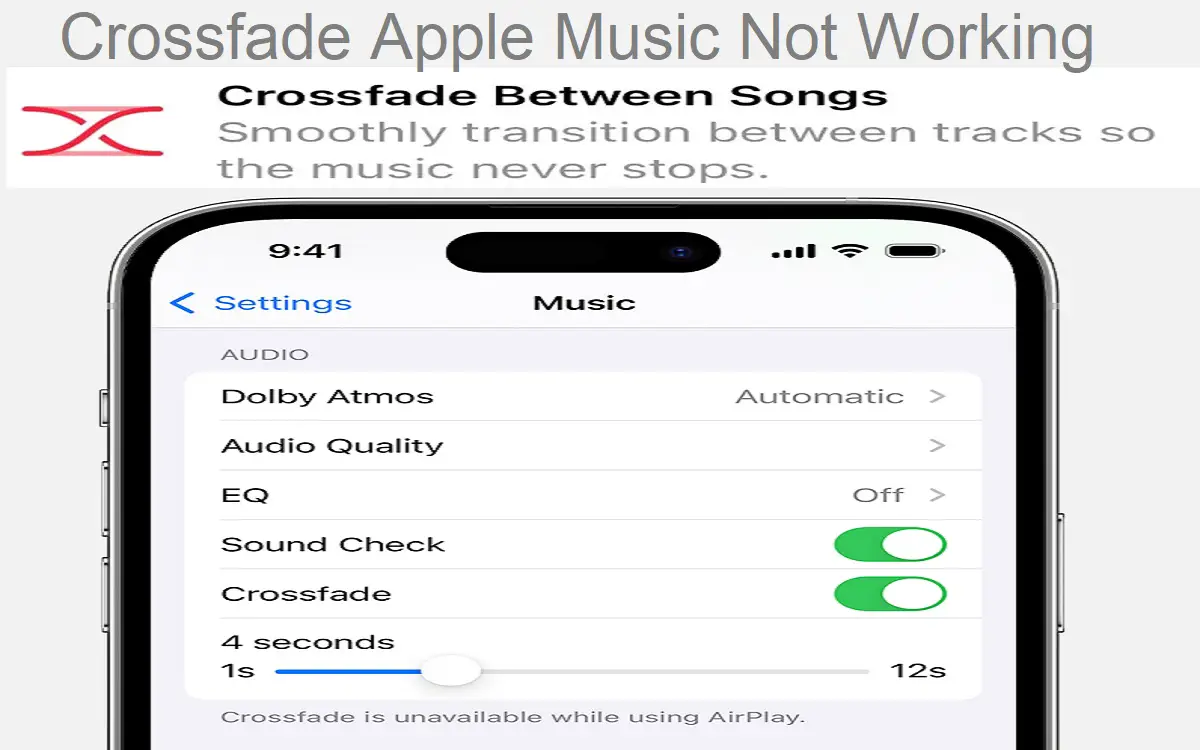 crossfade apple music not working