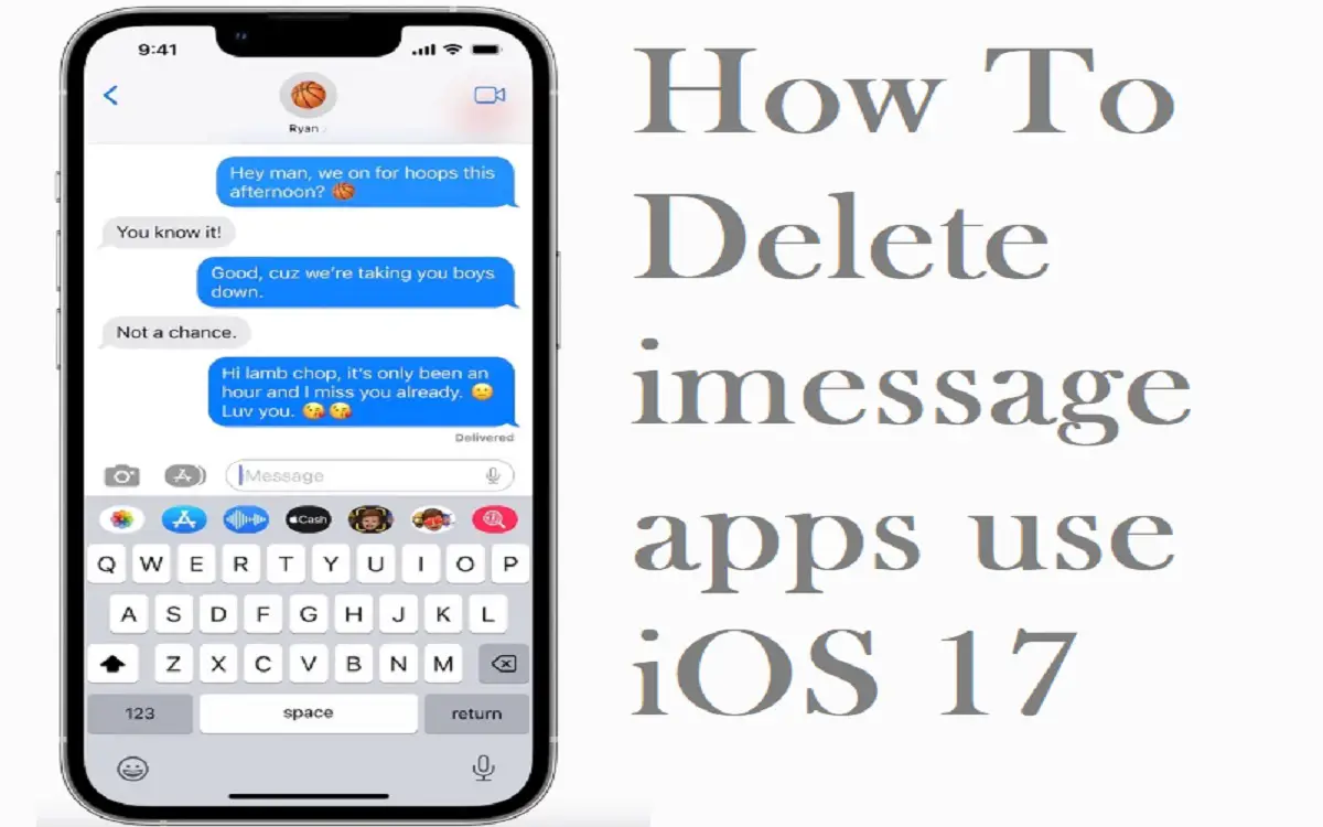 delete imessage apps use iOS 17