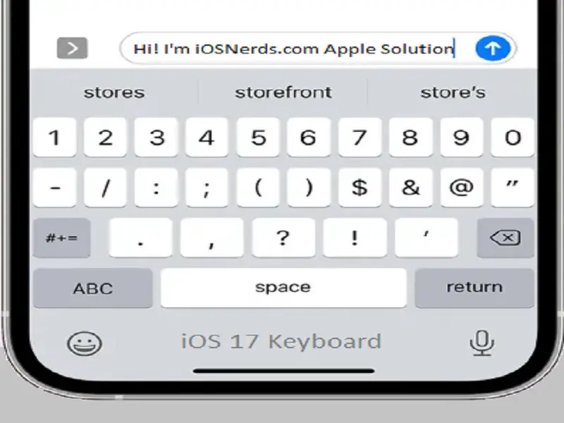 iOS 17 Keyboard