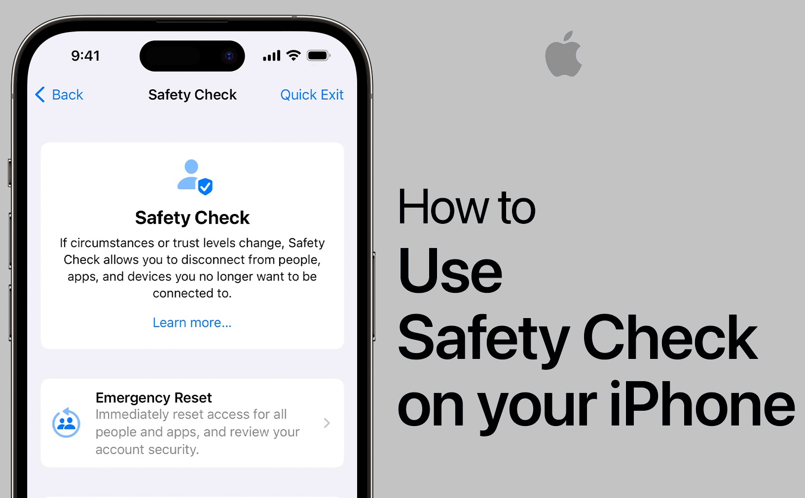 iOS 17 Safety Check