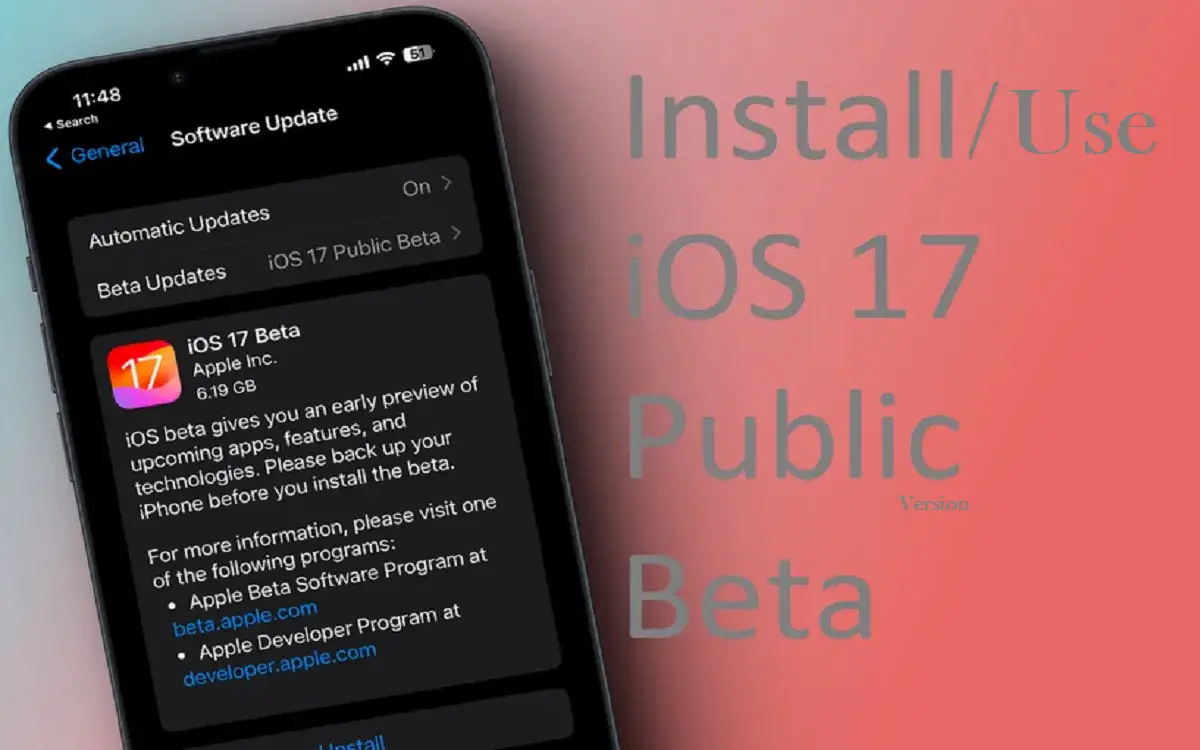 install and use iOS 17 public beta