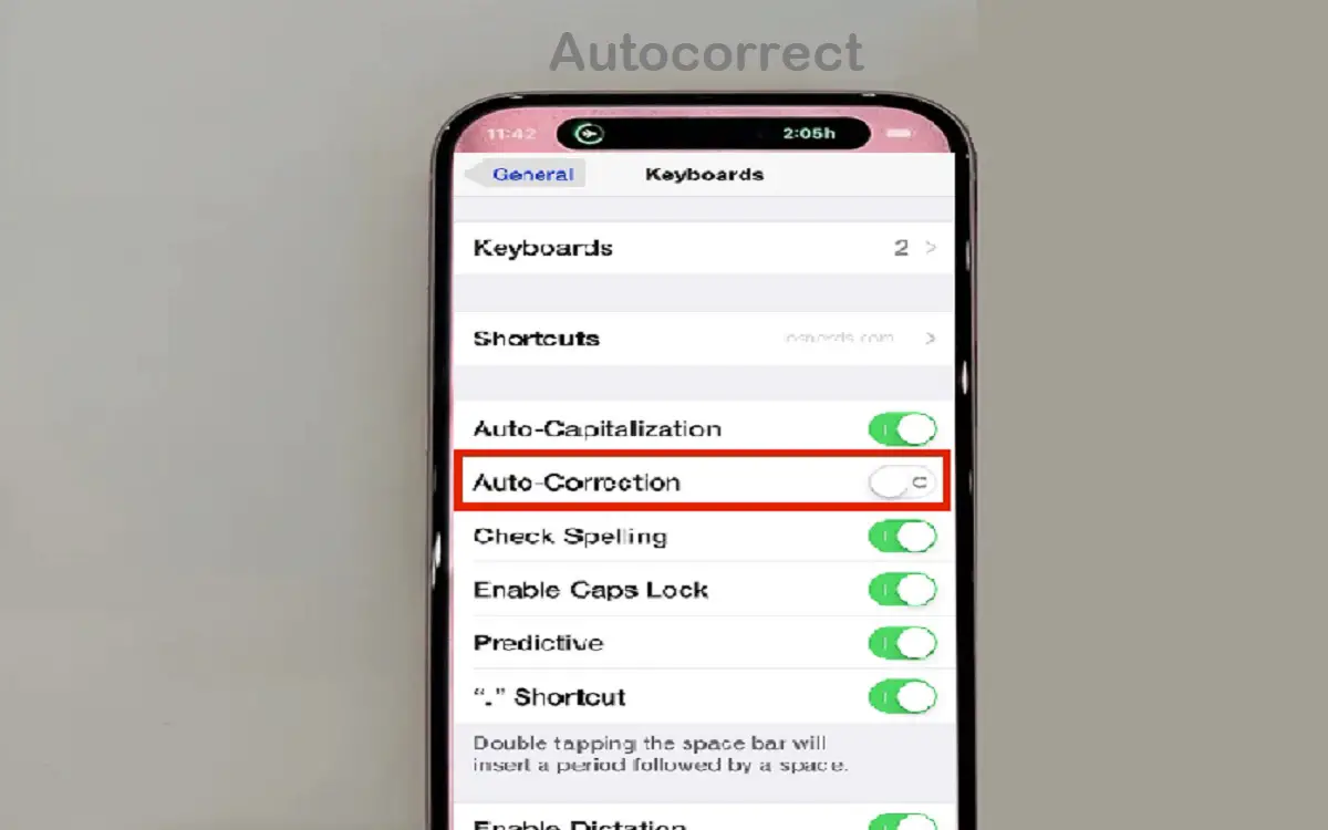 ios 17 enable disable predictive autocorrect