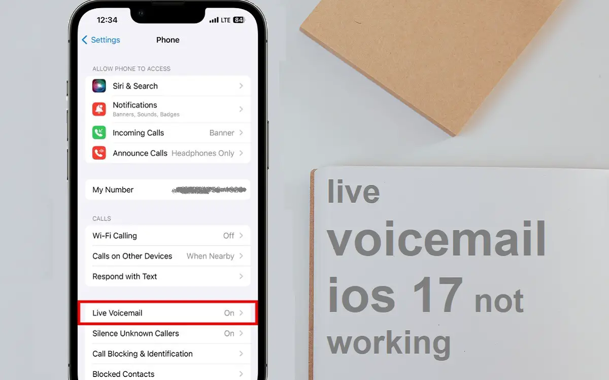 live voicemail ios 17 not working