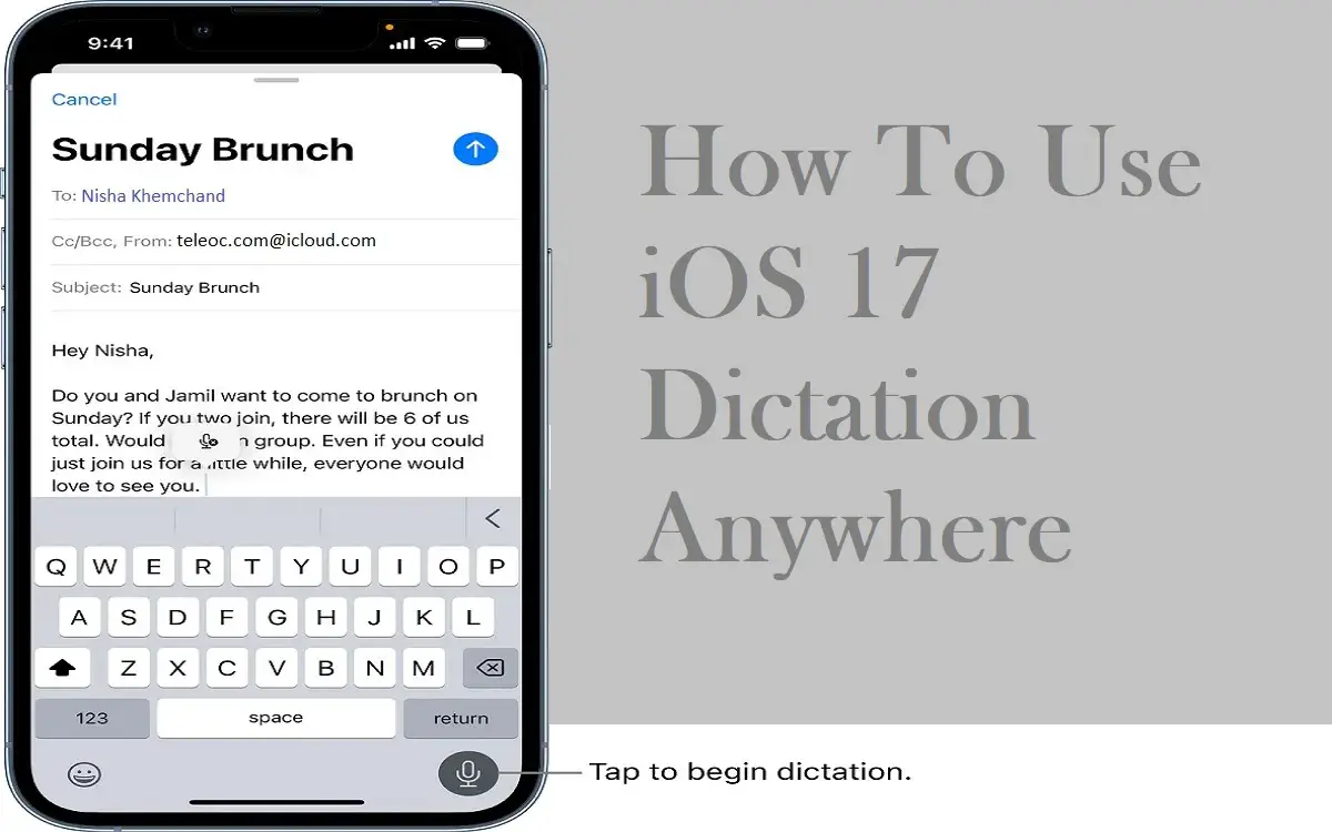 use iOS 17 Dictation anywhere