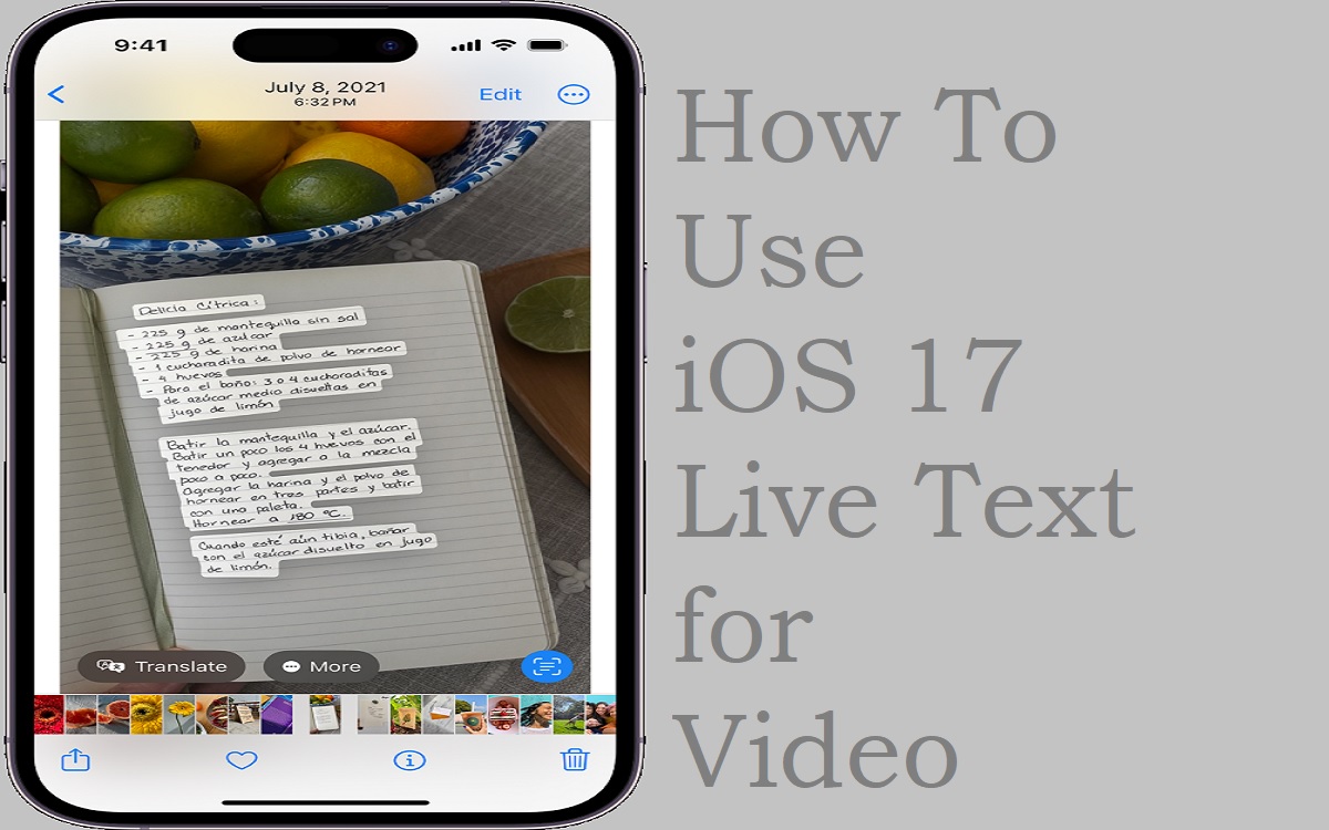 use iOS 17 Live Text for video