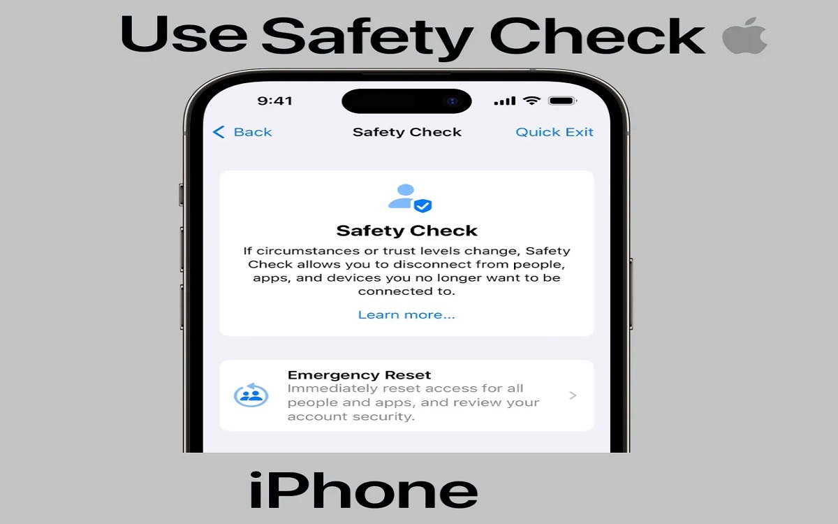 use iOS 17 Safety Check