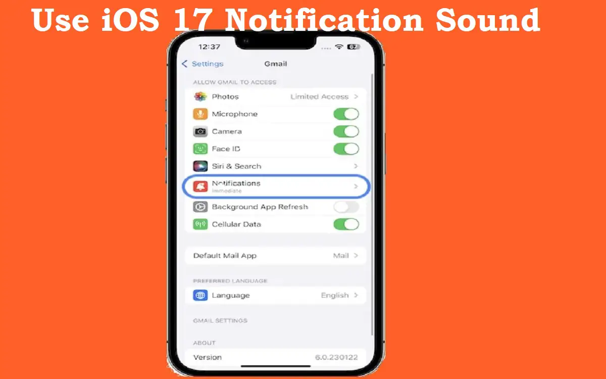 use iOS 17 notification sound