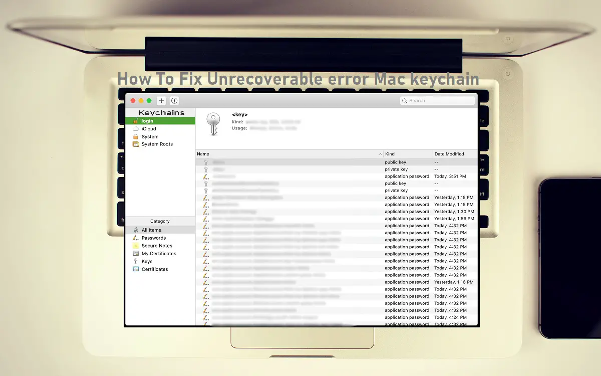 How To Fix Unrecoverable Error Mac Keychain?
