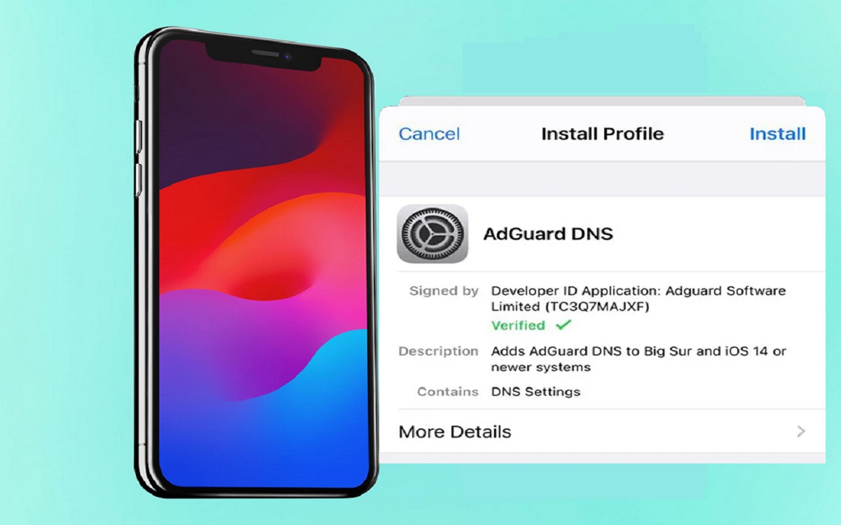 how to add adguard dns to iphone