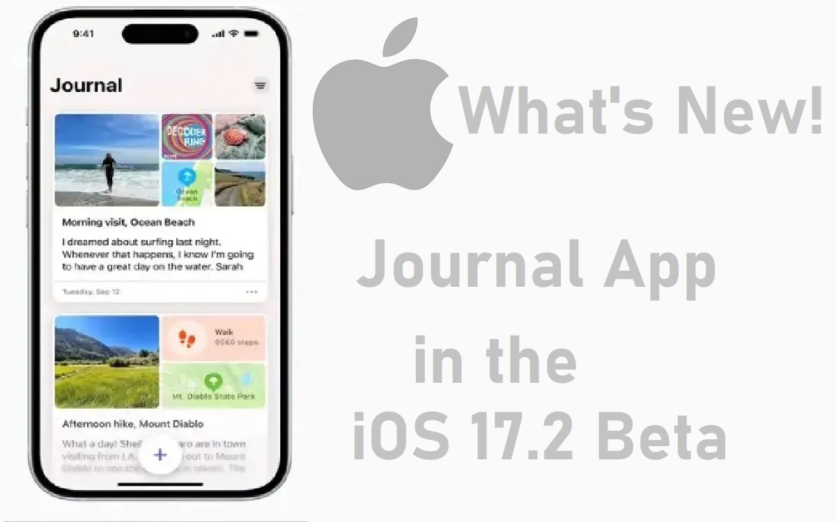 Journal App in the iOS 17.2 Beta