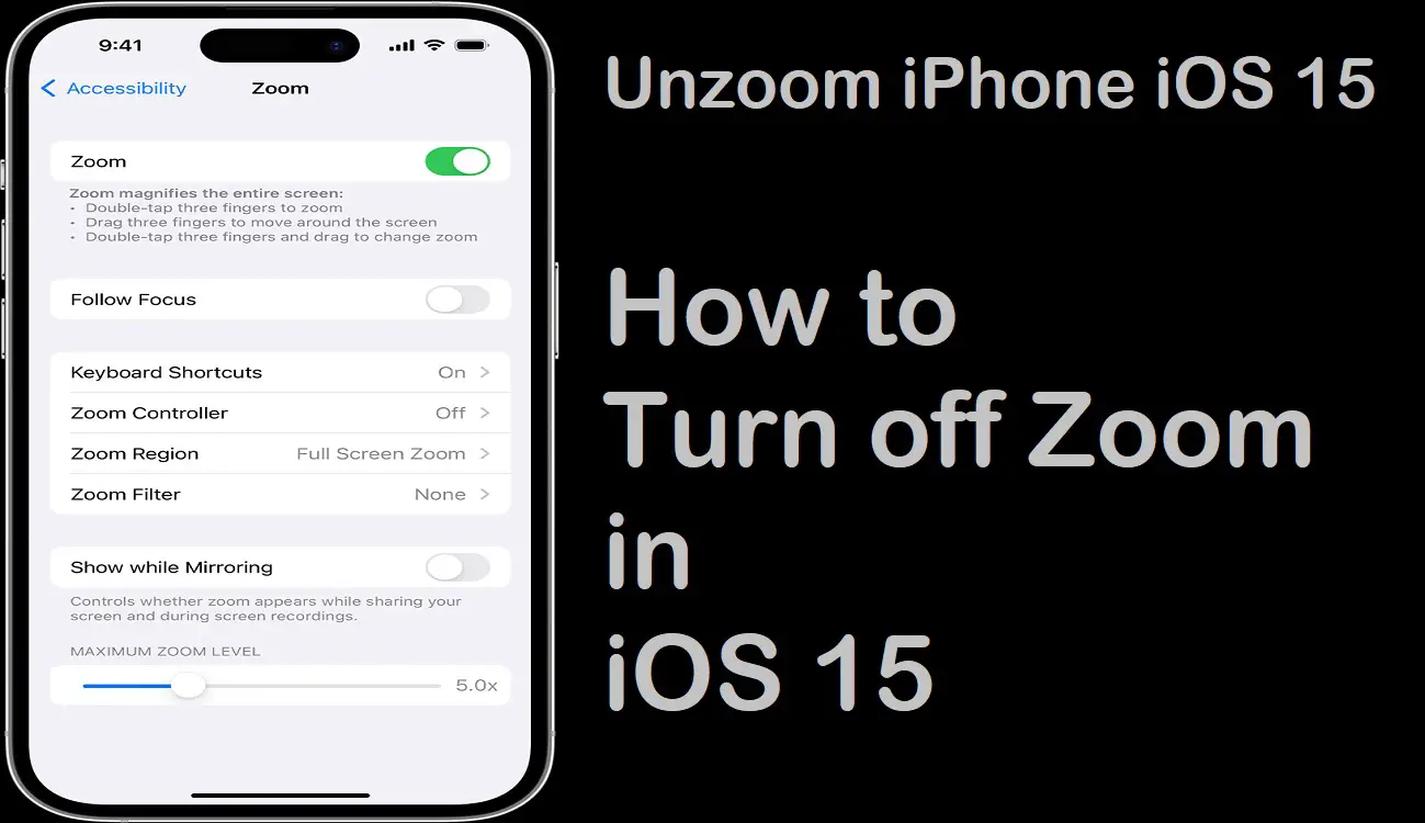 Unzoom iPhone iOS 15