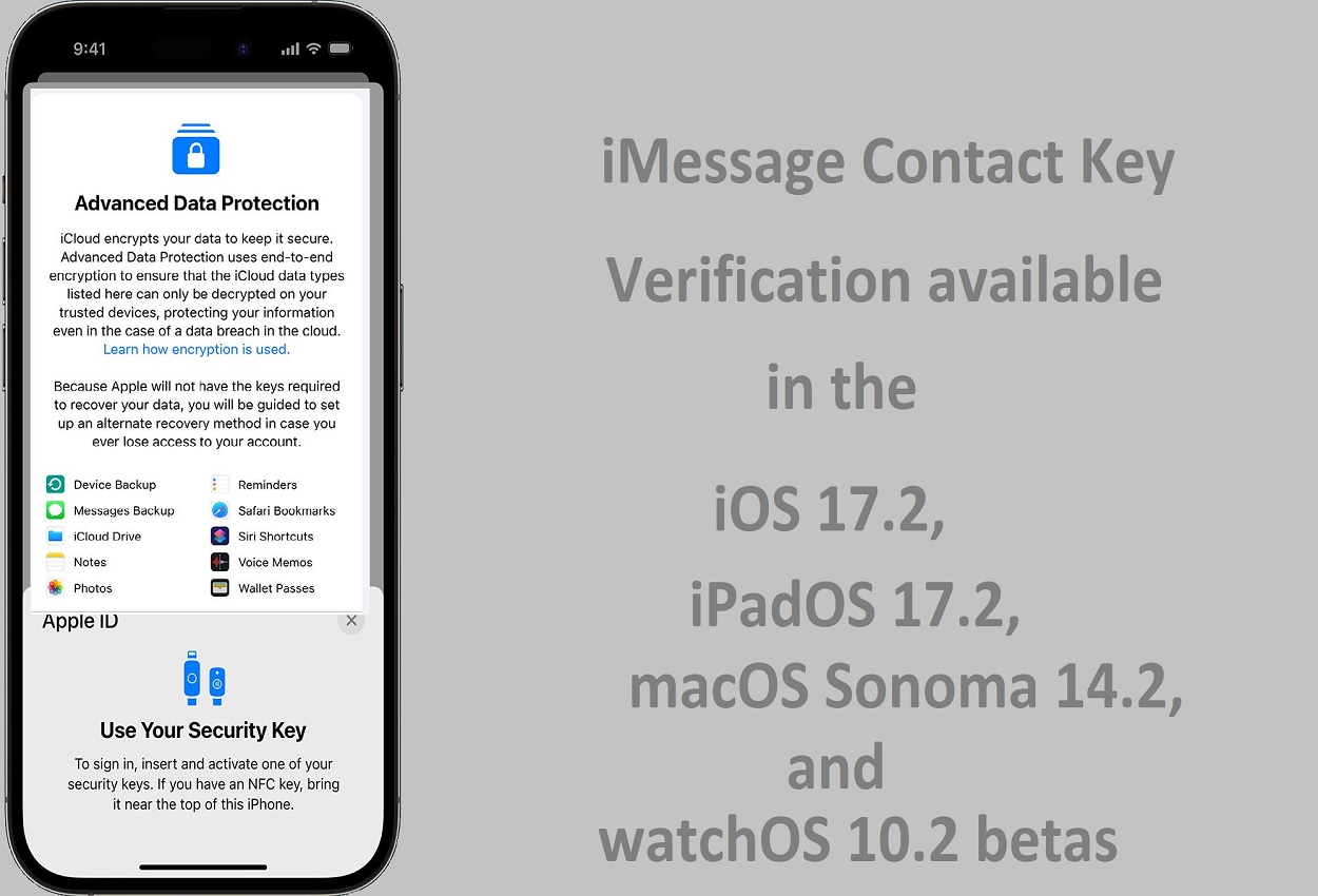 iMessage Contact Key Verification available