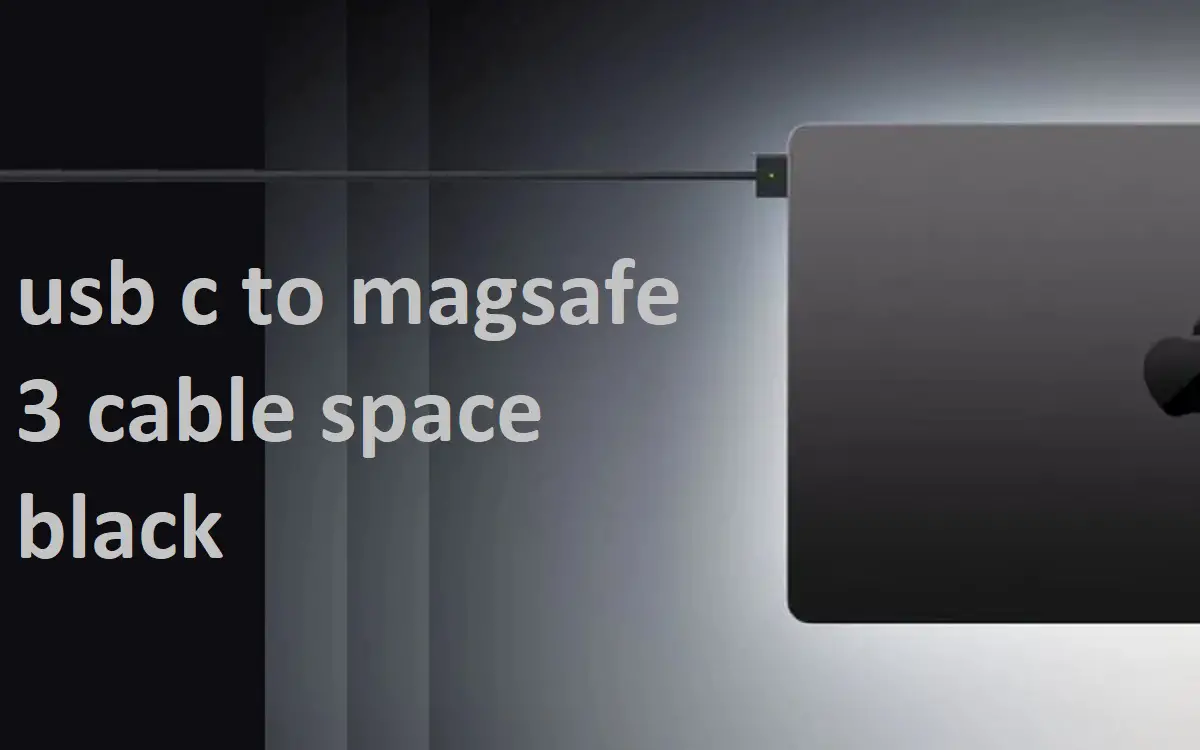 usb c to magsafe 3 cable space black