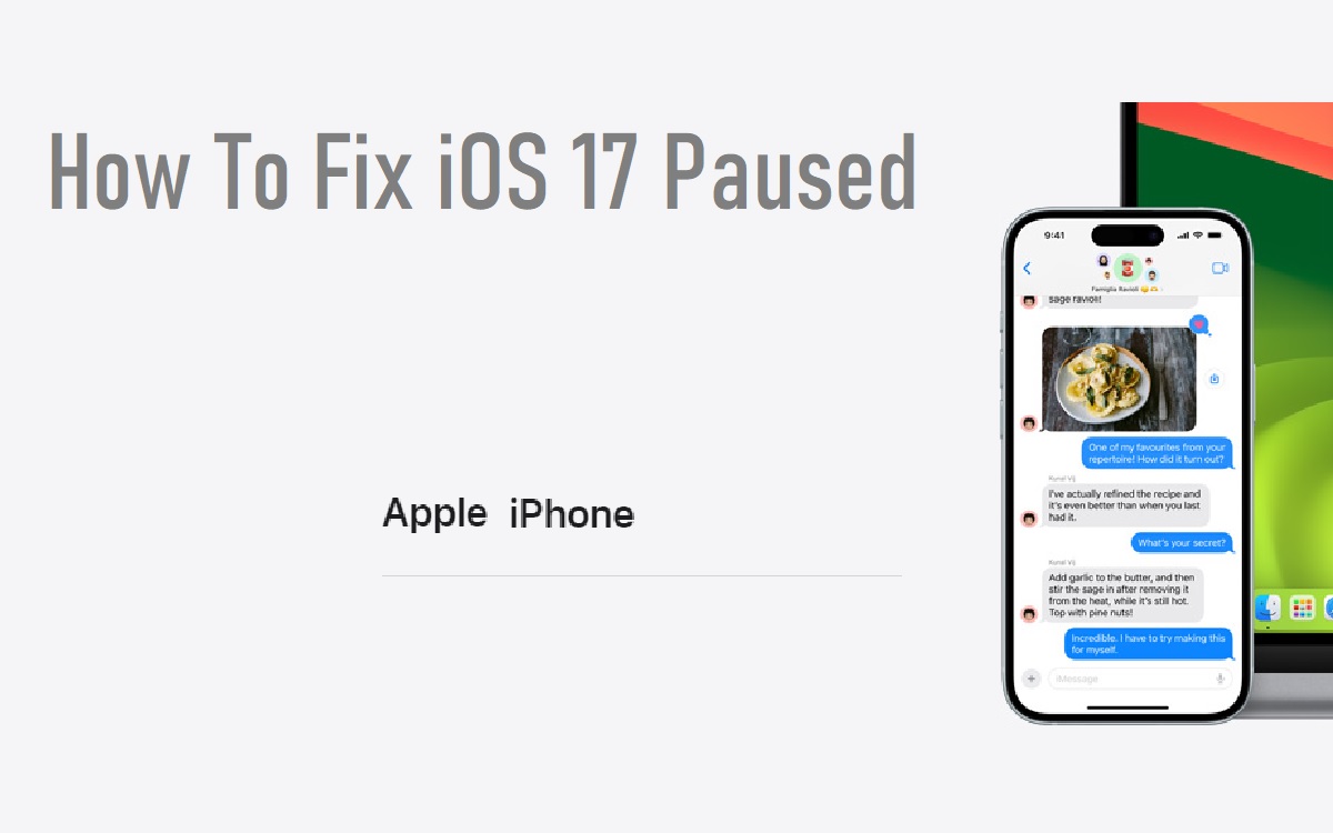 How To Fix iOS 17 paused