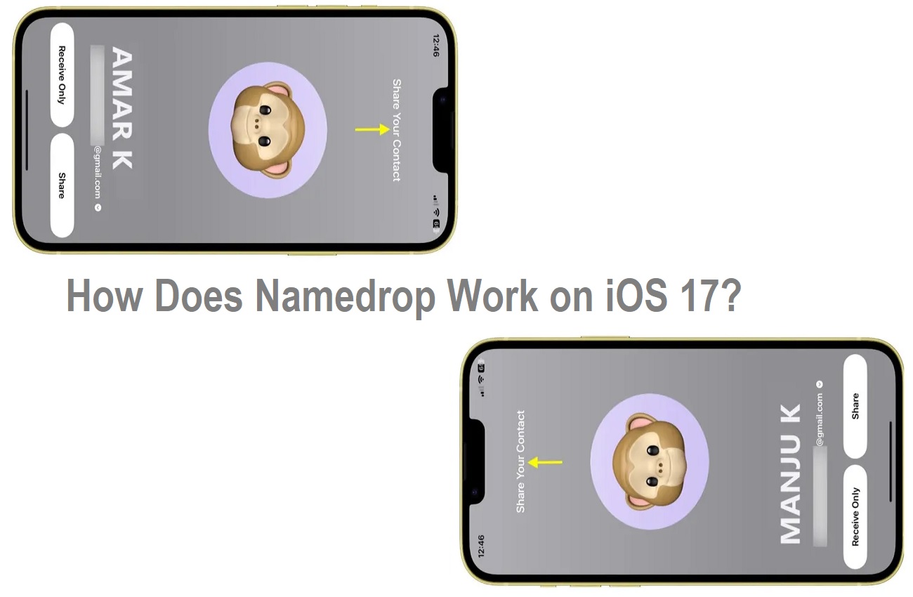 How does namedrop work on iOS 17