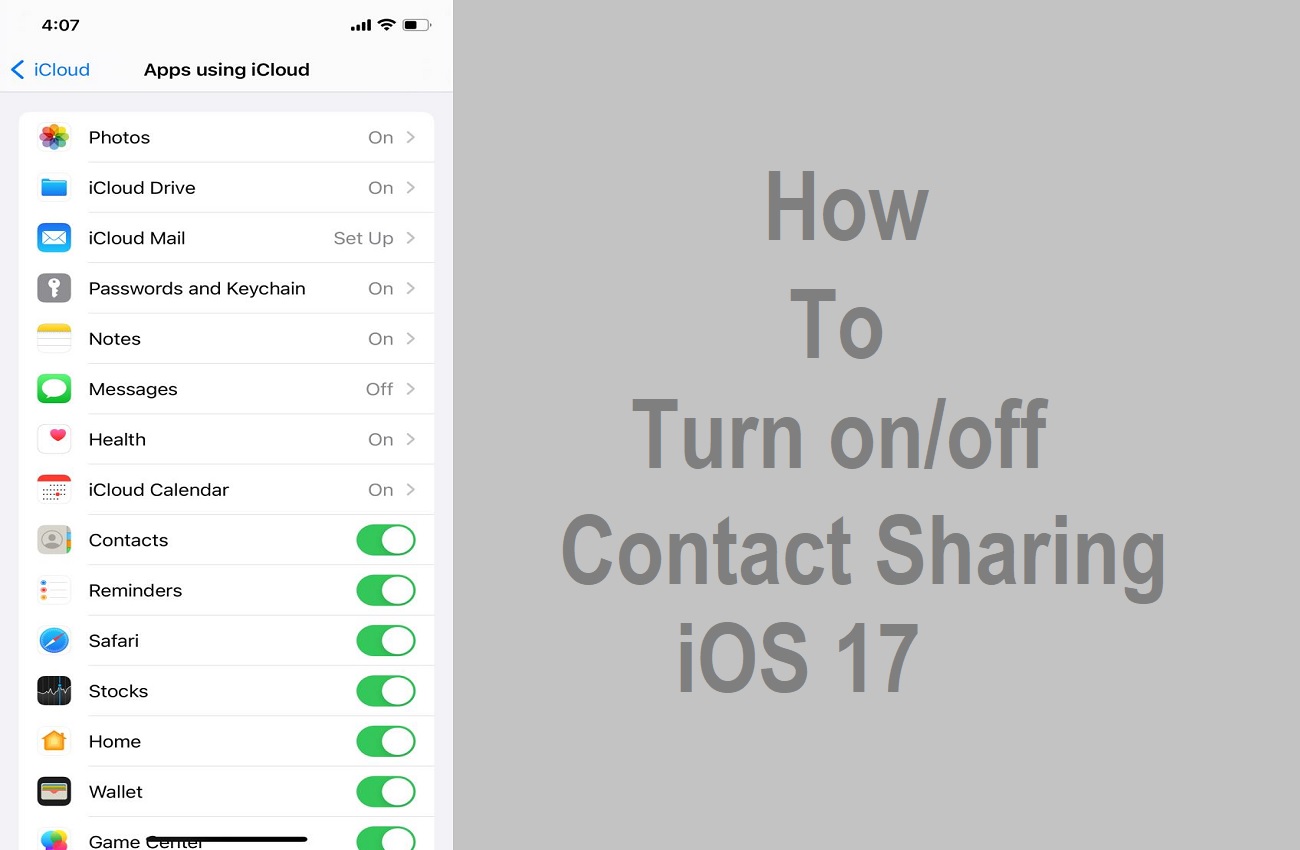 How To Turn Off Contact Sharing On Iphone 15