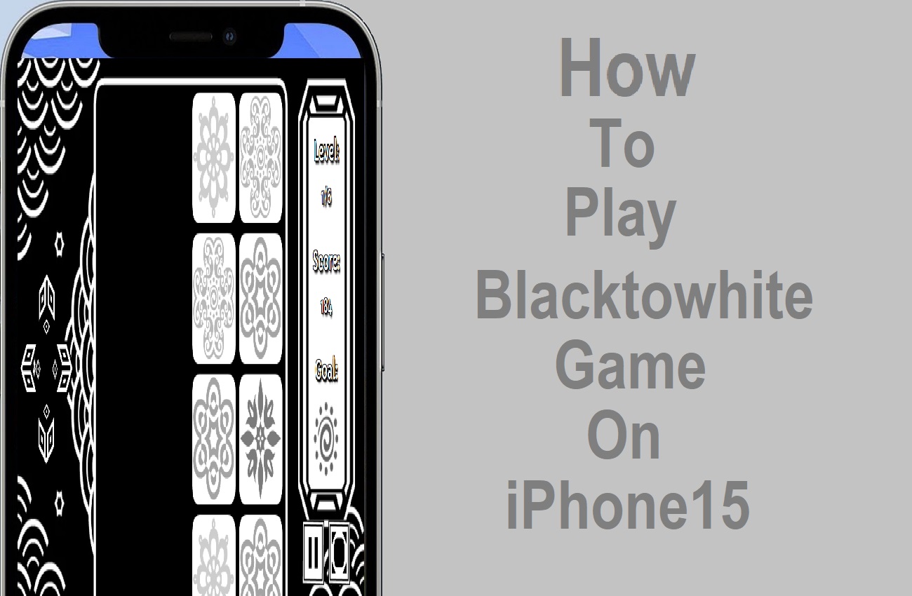 How To Play black to white Game On iPhone15