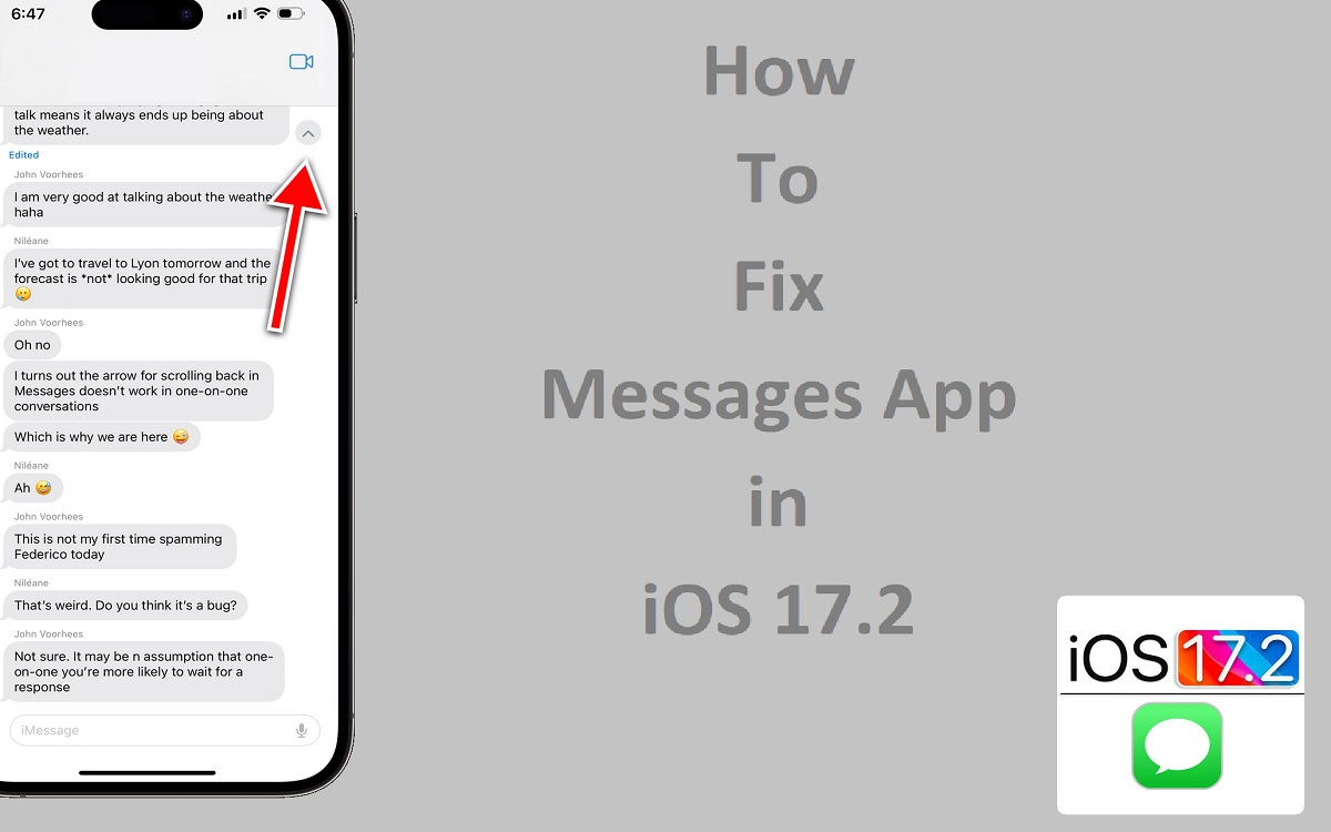 How To Fix Messages App in iOS 17.2