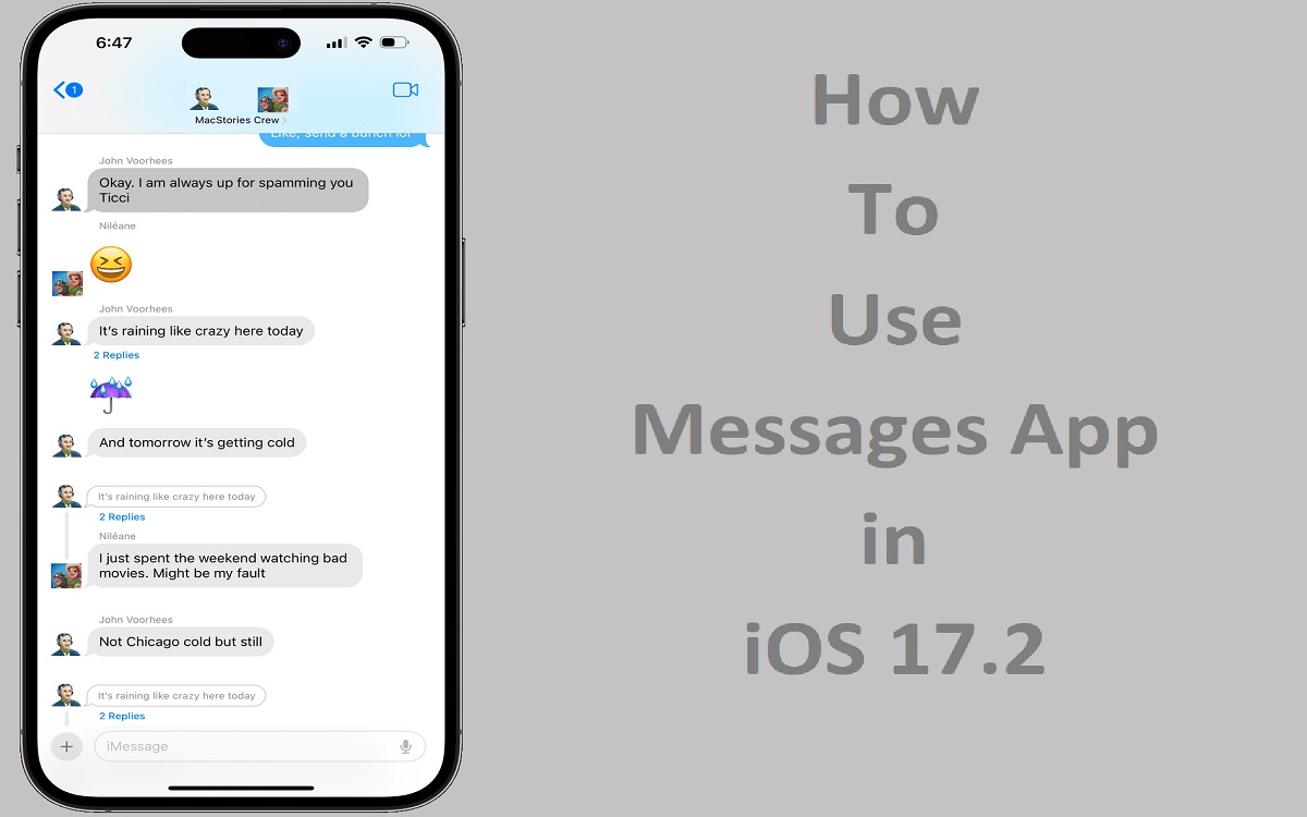 How To Use Messages App in iOS 17.2