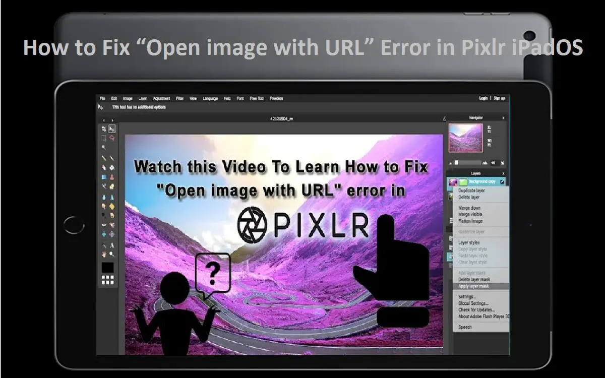 How to Fix “Open image with URL” Error in Pixlr iPadOS