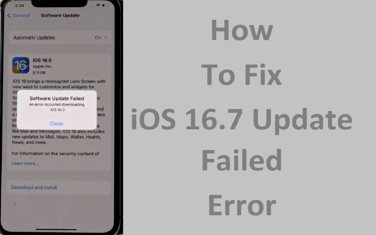 How to Fix “iOS 16.7 Update Failed” Error