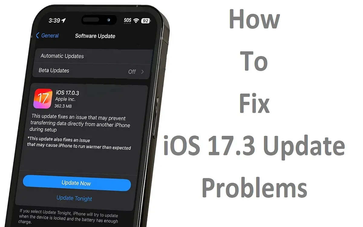 How to Fix iOS 17.3 Update Problems