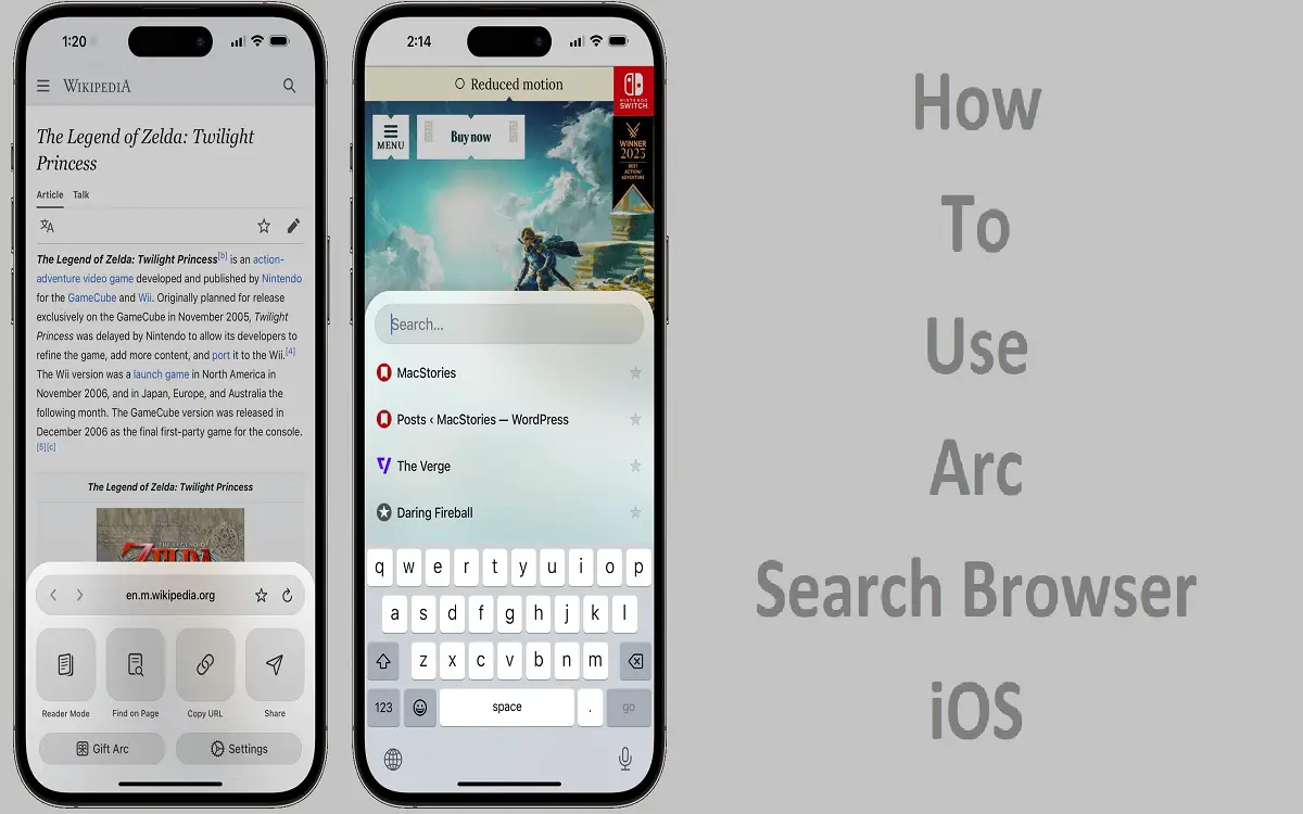 How to Use Arc Search Browser iOS