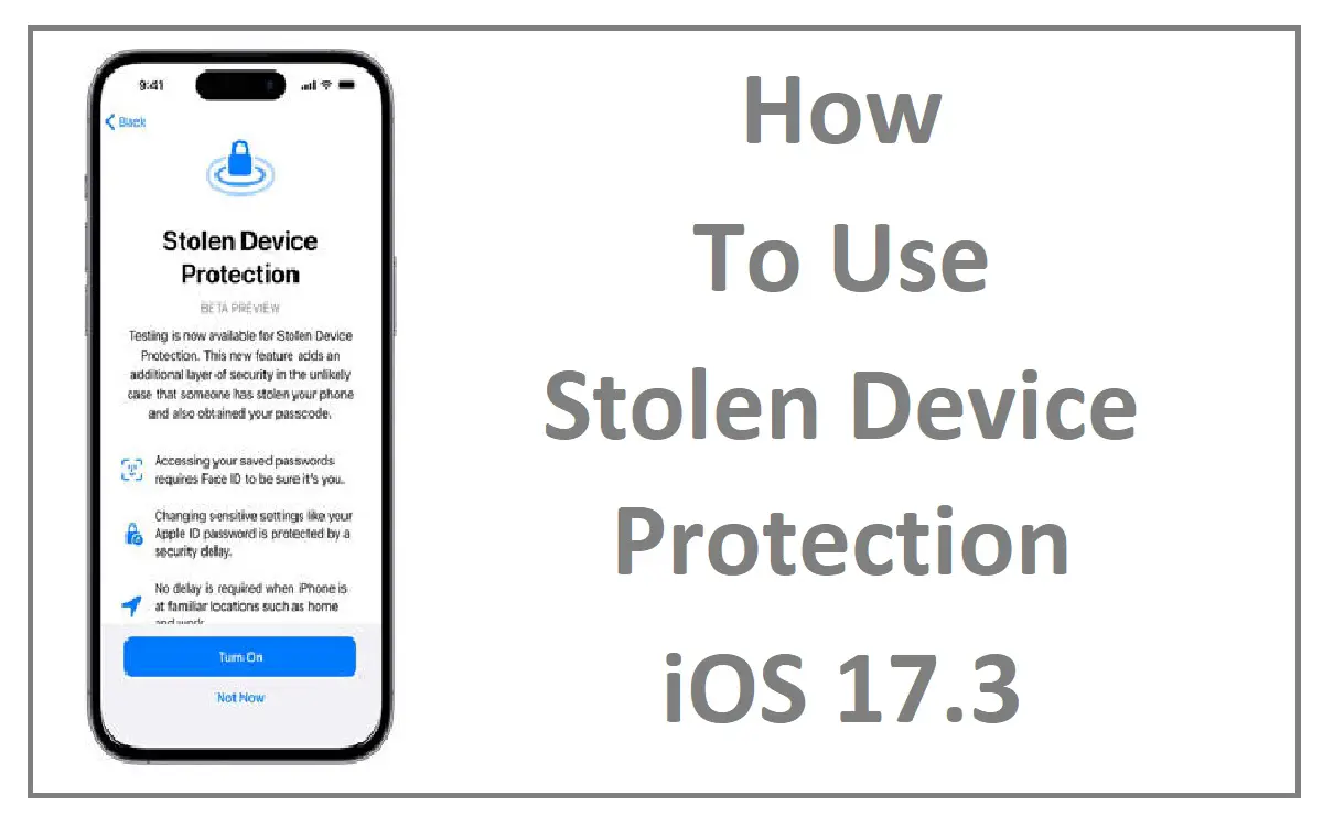 How to Use Stolen Device Protection iOS 17.3