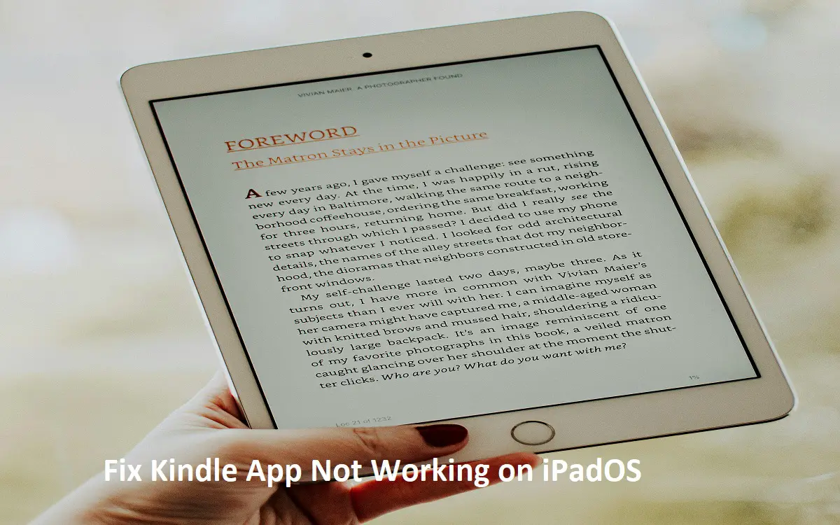 fix Kindle App not working on iPadOS