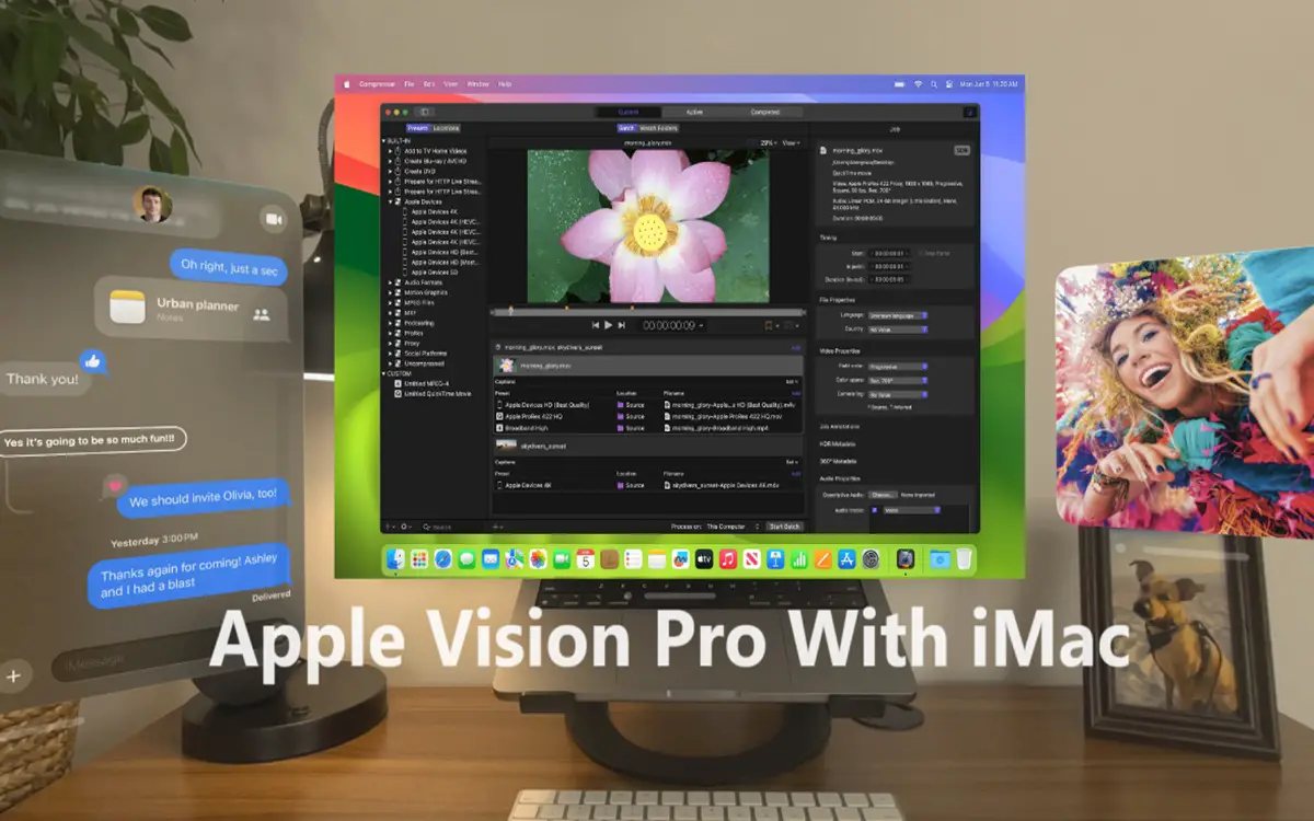 Apple Vision Pro With iMac