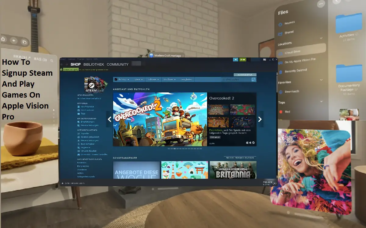 Signup Steam And Play Games On Apple Vision Pro