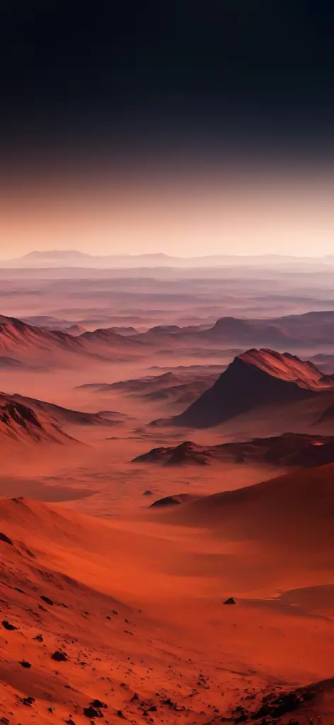 Mars mountain red planet wallpaper for iPhone