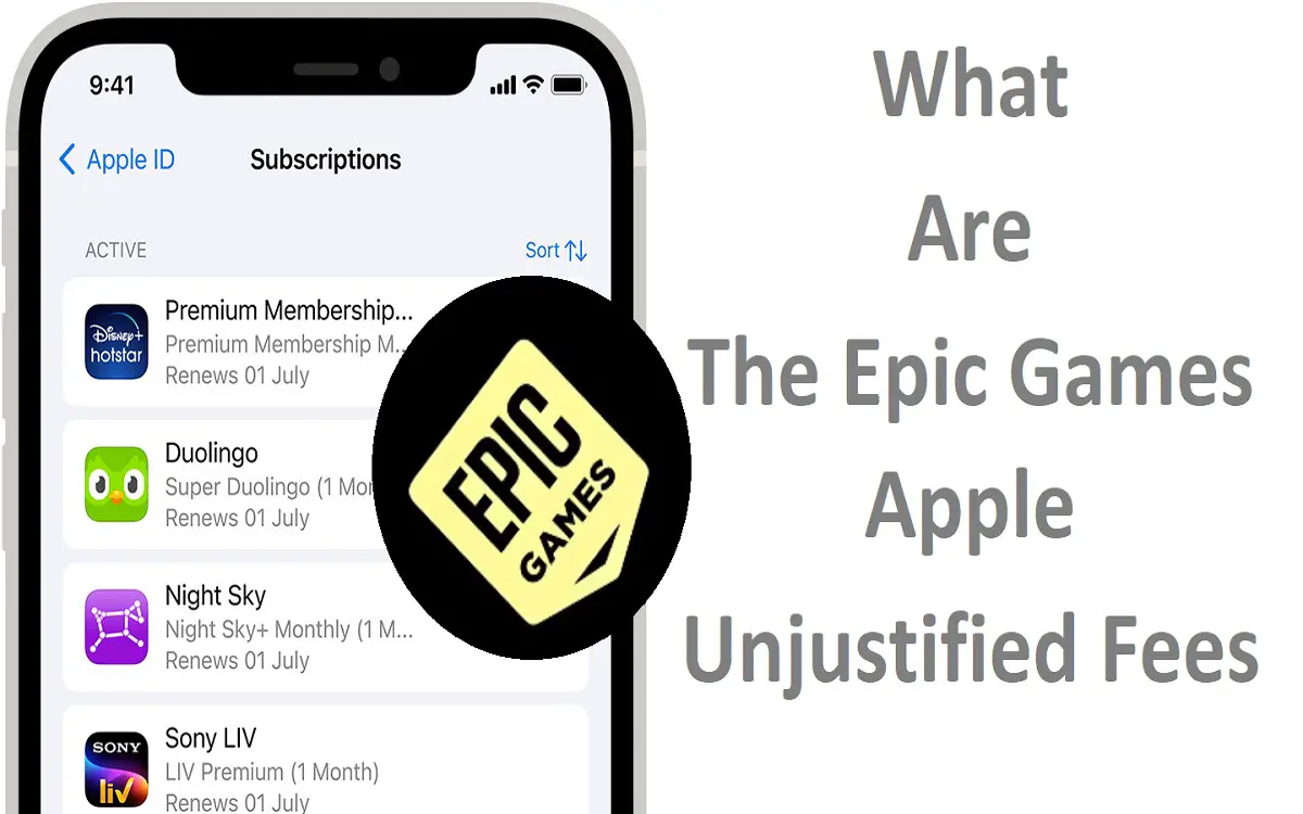 What Are The Epic Games Apple Unjustified Fees