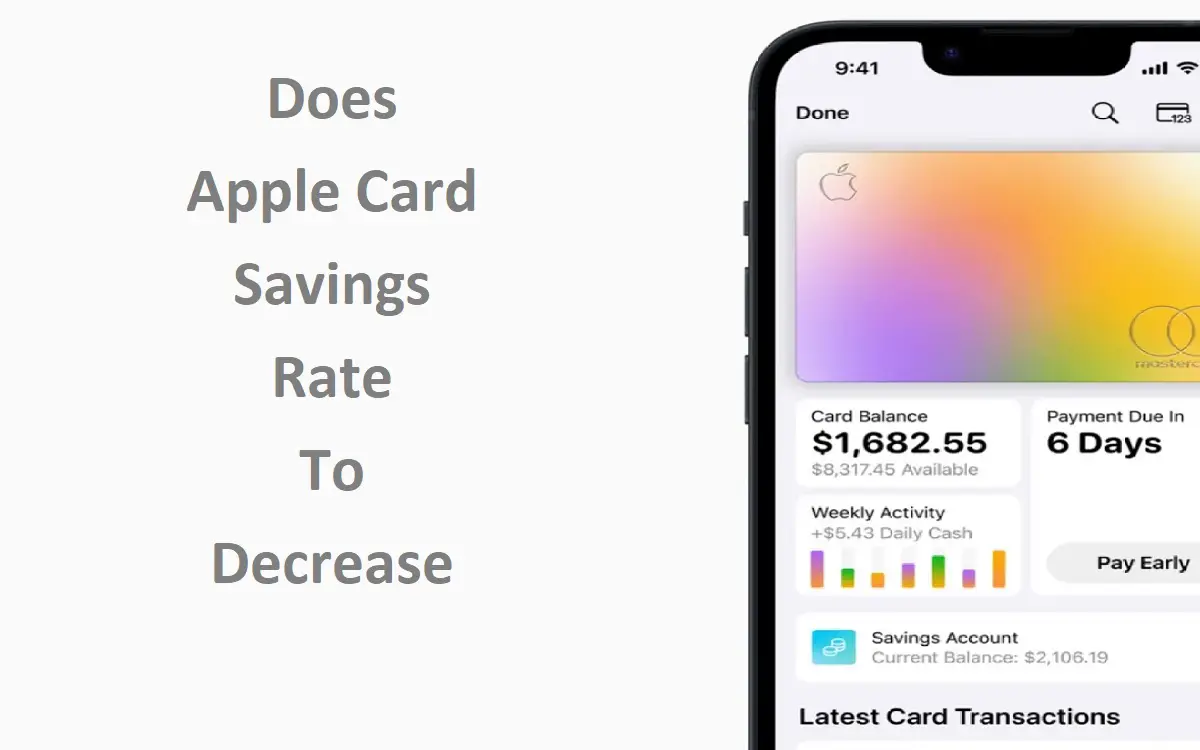 Does Apple Card Savings Rate To Decrease