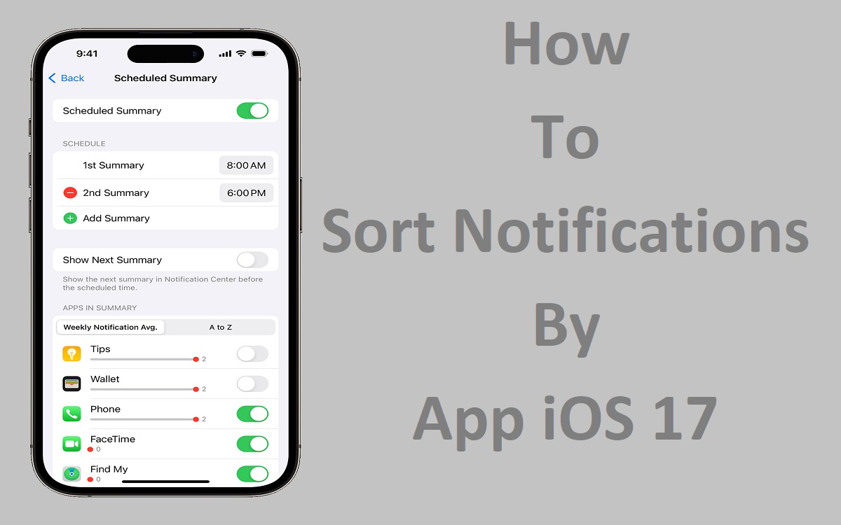 How To Sort Notifications By App iOS 17