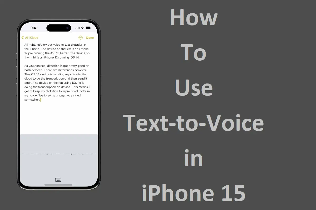 How To Use Text-to-Voice in iPhone 15