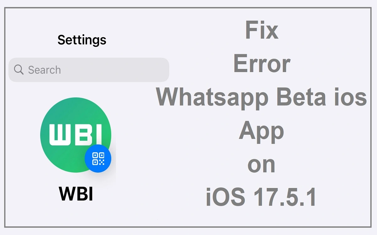 Fix Error Whatsapp Beta ios App on iOS 17.5.1