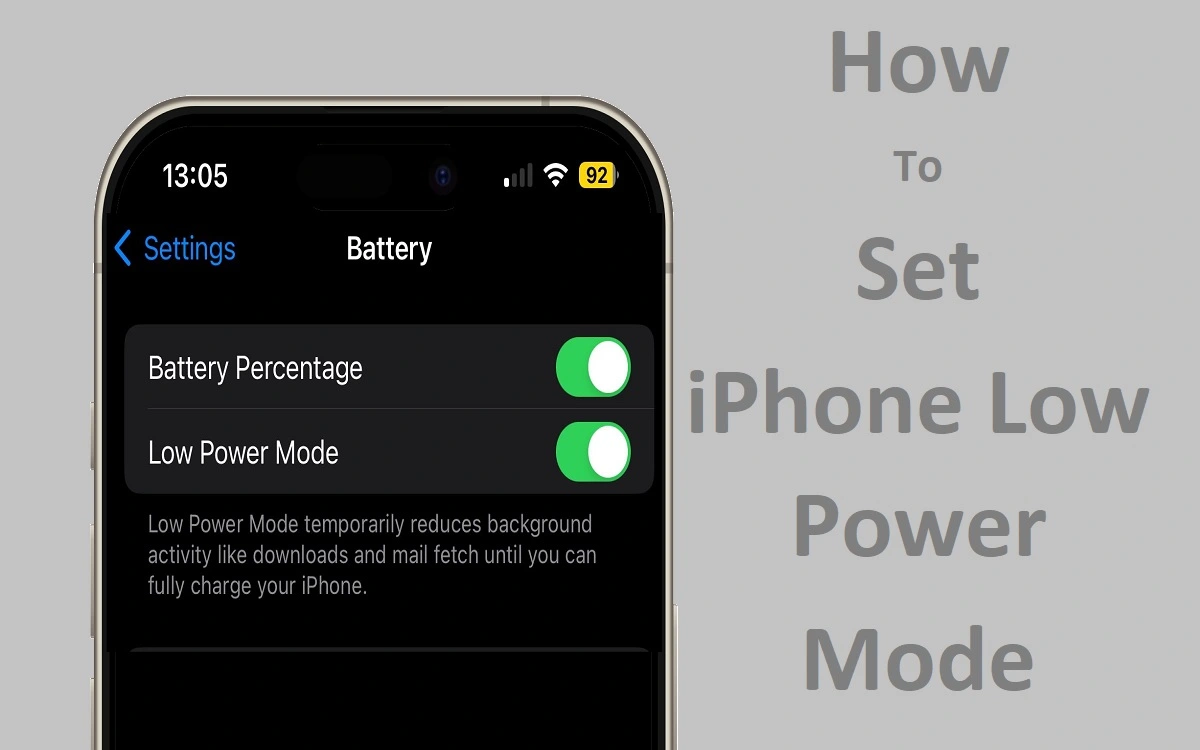 How to Set iPhone Low Power Mode Earlier