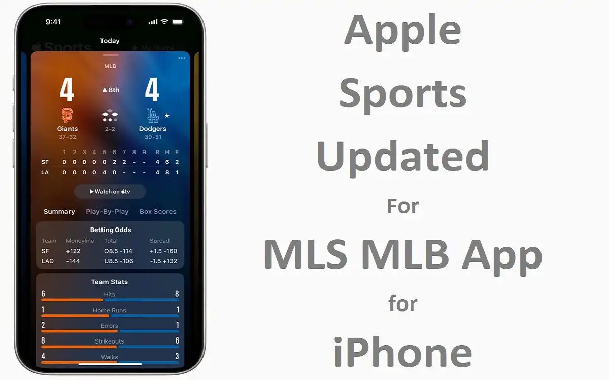 Apple Sports Updated For MLS MLB App for iPhone