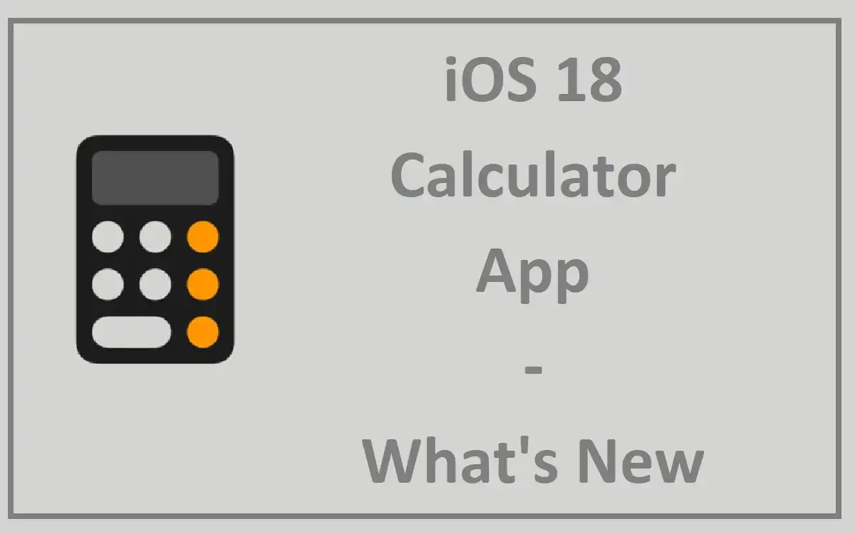 iOS 18 Calculator App