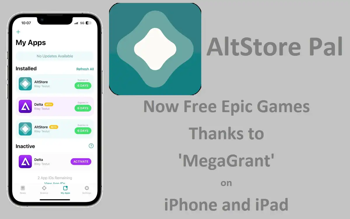 AltStore Pal Now Free Epic Games Thanks to 'MegaGrant' on iPhone and iPad