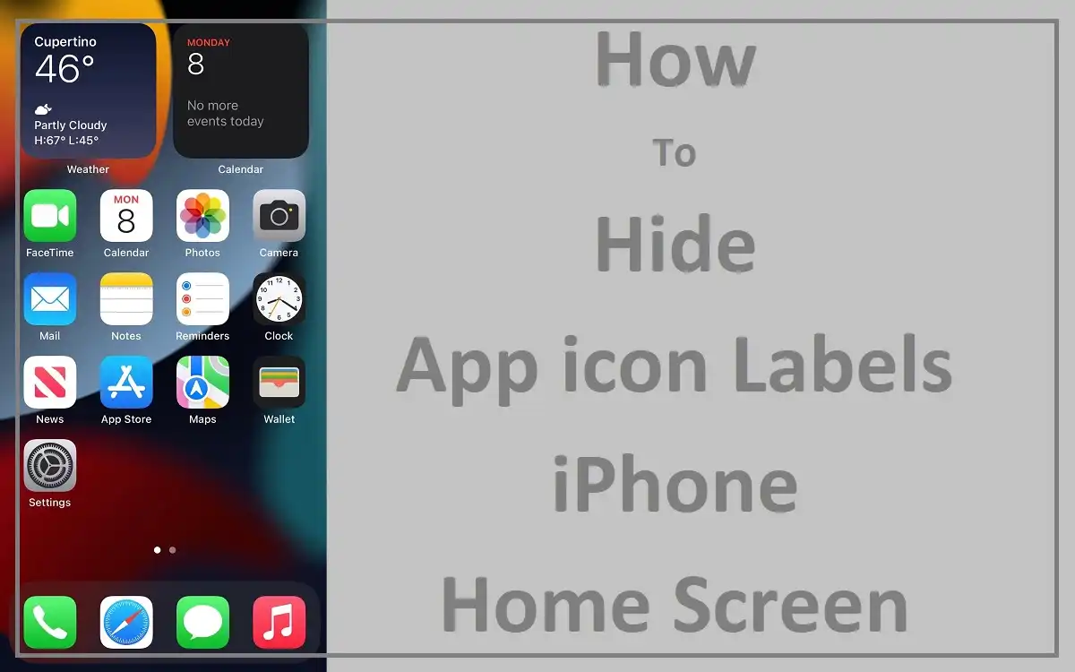 How To Hide App icon Labels iPhone Home Screen